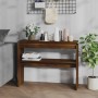 Oak brown plywood console table 102x30x80 cm by , Side tables - Ref: Foro24-815221, Price: 53,77 €, Discount: %