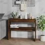 Oak brown plywood console table 102x30x80 cm by , Side tables - Ref: Foro24-815221, Price: 51,96 €, Discount: %