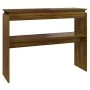Oak brown plywood console table 102x30x80 cm by , Side tables - Ref: Foro24-815221, Price: 51,96 €, Discount: %