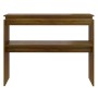 Oak brown plywood console table 102x30x80 cm by , Side tables - Ref: Foro24-815221, Price: 53,77 €, Discount: %