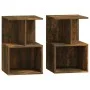 Mesitas de noche 2 uds contrachapado roble ahumado 35x35x55 cm de , Mesitas de noche - Ref: Foro24-815184, Precio: 65,56 €, D...