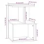 Mesitas de noche 2 uds contrachapado roble ahumado 35x35x55 cm de , Mesitas de noche - Ref: Foro24-815184, Precio: 65,56 €, D...