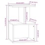 Nachttische, 2 Stück, Eichenfurnier, 35x35x55 cm, geräucherte Eiche. von , Nachttische - Ref: Foro24-815184, Preis: 66,71 €, ...