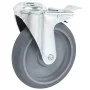 Swivel wheels with pin hole and double brakes 4 units 125 mm by , Material handling - Ref: Foro24-143429, Price: 34,93 €, Dis...