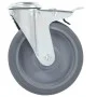 Swivel wheels with pin hole and double brakes 4 units 125 mm by , Material handling - Ref: Foro24-143429, Price: 34,93 €, Dis...