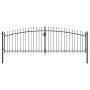 Puerta doble para valla con puntas de lanza 400x150 cm de , Puertas de jardín - Ref: Foro24-144360, Precio: 221,95 €, Descuen...