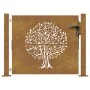 Corten steel garden gate with tree design 105x80 cm by , garden gates - Ref: Foro24-153214, Price: 139,56 €, Discount: %