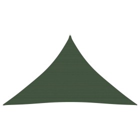 Toldo de vela verde oscuro HDPE 160 g/m² 3,5x3,5x4,9 m