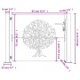 Puerta de jardín acero corten diseño árbol 105x80 cm de , Puertas de jardín - Ref: Foro24-153214, Precio: 146,34 €, Descuento: %