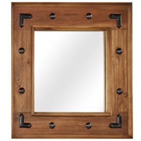 Solid acacia wood mirror 50x50 cm by , Mirrors - Ref: Foro24-246307, Price: 58,71 €, Discount: %