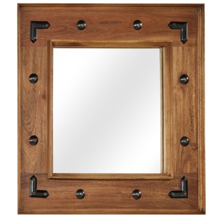 Solid acacia wood mirror 50x50 cm by , Mirrors - Ref: Foro24-246307, Price: 58,71 €, Discount: %