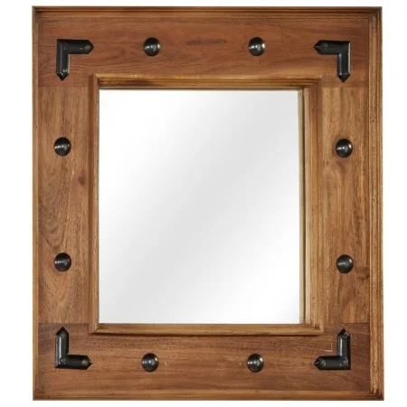 Solid acacia wood mirror 50x50 cm by , Mirrors - Ref: Foro24-246307, Price: 57,87 €, Discount: %