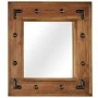 Solid acacia wood mirror 50x50 cm by , Mirrors - Ref: Foro24-246307, Price: 57,87 €, Discount: %
