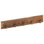 Entryway coat rack with 5 hooks made of recycled wood, 100x2.5x15 cm by , Hat and coat racks - Ref: Foro24-321950, Price: 43,...