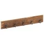 Entryway coat rack with 5 hooks made of recycled wood, 100x2.5x15 cm by , Hat and coat racks - Ref: Foro24-321950, Price: 40,...
