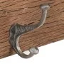 Entryway coat rack with 5 hooks made of recycled wood, 100x2.5x15 cm by , Hat and coat racks - Ref: Foro24-321950, Price: 40,...
