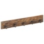 Entryway coat rack with 5 hooks made of recycled wood, 100x2.5x15 cm by , Hat and coat racks - Ref: Foro24-321950, Price: 43,...