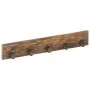 Entryway coat rack with 5 hooks made of recycled wood, 100x2.5x15 cm by , Hat and coat racks - Ref: Foro24-321950, Price: 40,...