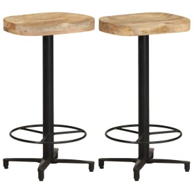 Küchenhocker 2 Stück Massivholz aus Mangoholz 66 cm von , Küchenhocker - Ref: Foro24-321965, Preis: 117,48 €, Rabatt: %