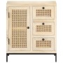 Massiver Holzschrank aus Mangoholz und Naturrohr 60x35x70 cm von , Sideboards - Ref: Foro24-323508, Preis: 152,71 €, Rabatt: %