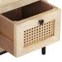 Massiver Holzschrank aus Mangoholz und Naturrohr 60x35x70 cm von , Sideboards - Ref: Foro24-323508, Preis: 152,71 €, Rabatt: %