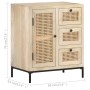 Massiver Holzschrank aus Mangoholz und Naturrohr 60x35x70 cm von , Sideboards - Ref: Foro24-323508, Preis: 152,71 €, Rabatt: %