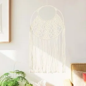 Macramé wall decoration made of cotton, 40x80 cm by , Decorative upholstery - Ref: Foro24-324000, Price: 45,68 €, Discount: %