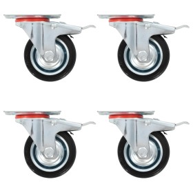 Drehbare Rollen mit doppelten Bremsen, 4 Stück, 75 mm. von , Materialhandhabung - Ref: Foro24-143443, Preis: 24,89 €, Rabatt: %