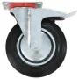 Swivel wheels with double brakes 4 units 200 mm by , Material handling - Ref: Foro24-143455, Price: 65,24 €, Discount: %