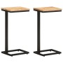 Set of 2 solid mango wood side tables, 31.5x24.5x64.5 cm each by , Side tables - Ref: Foro24-321971, Price: 112,81 €, Discoun...