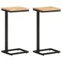 Set of 2 solid mango wood side tables, 31.5x24.5x64.5 cm each by , Side tables - Ref: Foro24-321971, Price: 110,57 €, Discoun...