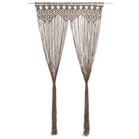 Macramé cotton curtain in gray taupe 140x240 cm by , Curtains and curtains - Ref: Foro24-323983, Price: 48,61 €, Discount: %