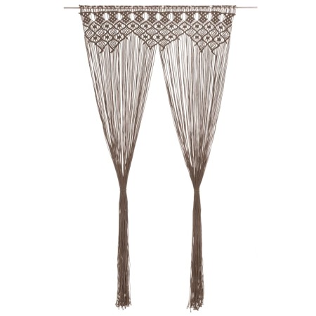 Graue Taupe-Makramee-Baumwollvorhang 140x240 cm von , Vorhänge und Gardinen - Ref: Foro24-323983, Preis: 57,41 €, Rabatt: %