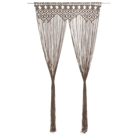 Macramé cotton curtain in gray taupe 140x240 cm by , Curtains and curtains - Ref: Foro24-323983, Price: 48,61 €, Discount: %