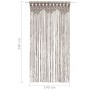 Graue Taupe-Makramee-Baumwollvorhang 140x240 cm von , Vorhänge und Gardinen - Ref: Foro24-323983, Preis: 57,41 €, Rabatt: %