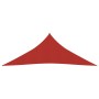 Toldo de vela HDPE rojo 160 g/m² 4x4x4 m