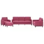 Set of 4 piece sofas red red velvet by , Sofas - Ref: Foro24-3201948, Price: 694,10 €, Discount: %
