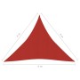 Toldo de vela HDPE rojo 160 g/m² 4x4x4 m