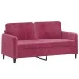 3-piece set of velvet sofas in burgundy red. by , Sofas - Ref: Foro24-3201988, Price: 512,28 €, Discount: %