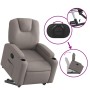Verstellbarer Aufstehsessel aus grauem Taupe-Stoff. von , Sessel - Ref: Foro24-3204376, Preis: 267,43 €, Rabatt: %