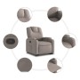 Verstellbarer Aufstehsessel aus grauem Taupe-Stoff. von , Sessel - Ref: Foro24-3204376, Preis: 267,43 €, Rabatt: %