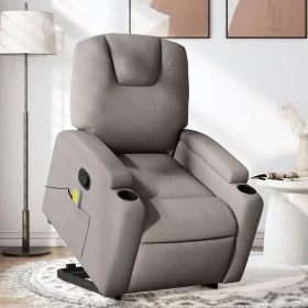 Verstellbarer Massage-Fernsehsessel aus grauem Taupe-Stoff. von , Sessel - Ref: Foro24-3204388, Preis: 346,21 €, Rabatt: %