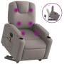 Reclining massage chair with lift in gray taupe fabric by , Armchairs - Ref: Foro24-3204388, Price: 306,93 €, Discount: %
