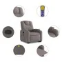 Reclining massage chair with lift in gray taupe fabric by , Armchairs - Ref: Foro24-3204388, Price: 346,10 €, Discount: %