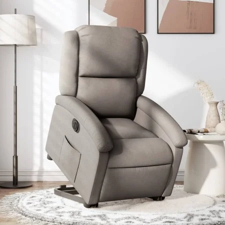 Elektrischer verstellbarer Aufstehsessel aus grauem Taupe-Stoff. von , Sessel - Ref: Foro24-3204196, Preis: 325,90 €, Rabatt: %