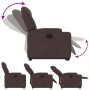 Dark brown fabric reclining electric armchair by , Armchairs - Ref: Foro24-3204397, Price: 313,84 €, Discount: %