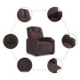 Dark brown fabric reclining electric armchair by , Armchairs - Ref: Foro24-3204397, Price: 313,84 €, Discount: %