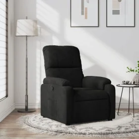 Black microfiber fabric reclining armchair by , Armchairs - Ref: Foro24-373452, Price: 196,12 €, Discount: %