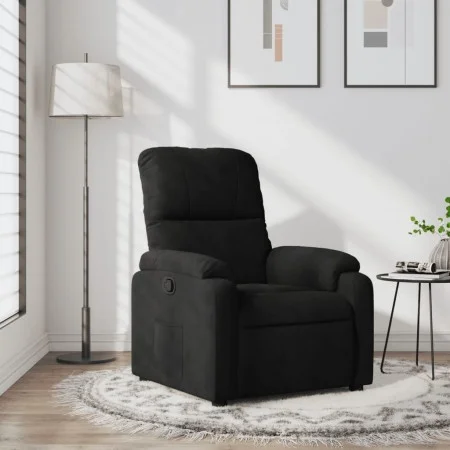 Black microfiber fabric reclining armchair by , Armchairs - Ref: Foro24-373452, Price: 196,12 €, Discount: %