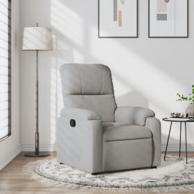 Light gray microfiber fabric recliner chair by , Armchairs - Ref: Foro24-373450, Price: 213,90 €, Discount: %